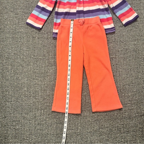 The Children's Place Colorful Striped Hoodie and Orange Pants - Picture 3 of 6